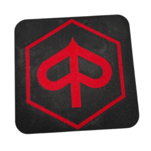 License Plate Cover Moped Piaggio Logo - Red